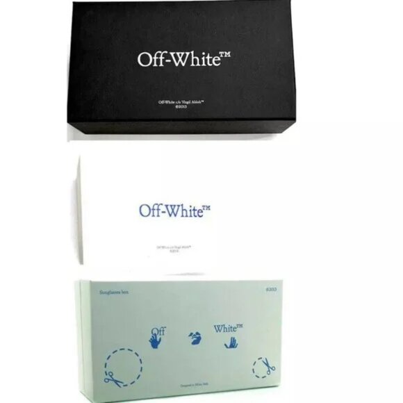 NEW OFF-WHITE SUNGLASSES NASSAU 107 WOMEN SQUARE BLACK EYEWEAR OERI017 1107 - Picture 4 of 4